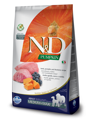 Alimento N&D Pumpkin Borrego e Mirtilos Para Cão Maxi/Gigante 12kg