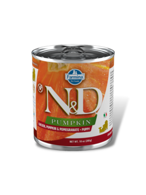 Lata N&D Pumpkin Frango e Romã para Cachorros 285gr