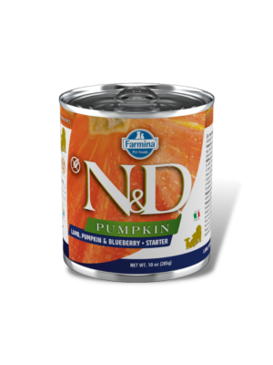 Lata N&D Pumpkin Borrego e Mirtilos para Cachorros até ao desmame 285gr