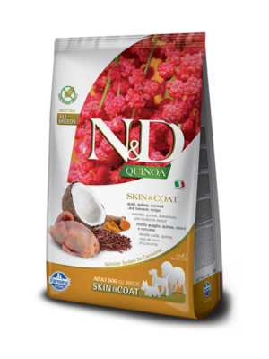 Alimento N&D Quinoa Skin & Coat Codorniz para Todas as Raças 7kg