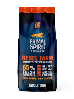 primal spirit dog food 65% rebel farm 12kg